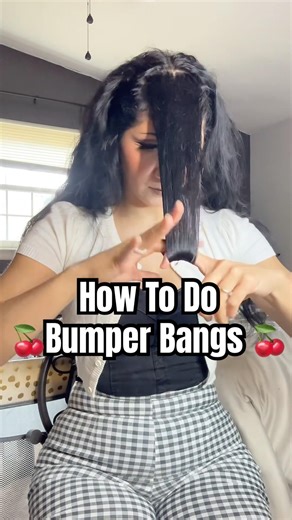 How to do bumper bangs! #fyp #vintage #bumperbangs #hairstyle #hairstyleideas #vintagestyle