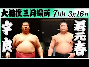 大相撲 宇良ー若元春＜令和６年三月場所７日目＞SUMO