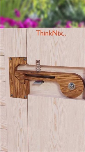 😲 Satisfying DIY Wooden Gate | Auto Latch lock in Action 🔒