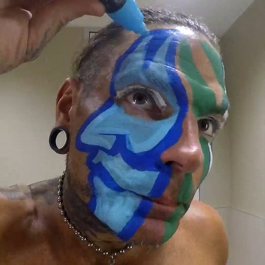 7.2M views · 167K reactions | Witness how Jeff Hardy prepares for a match in this time-lapse video of his unique face-painting. | WWE | Facebook