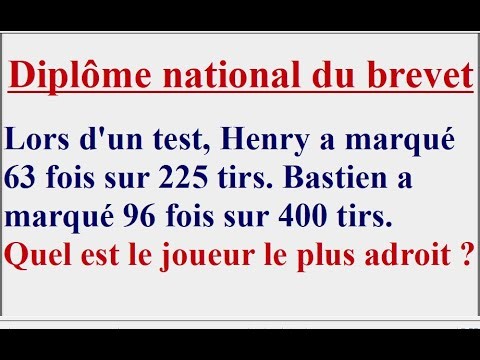 Brevet : proportionnalité et pourcentage