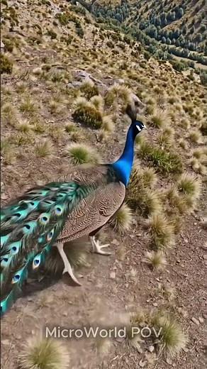 Peacock Chick POV: Inside the Nest Exploring the Forest | MicroWorld POV