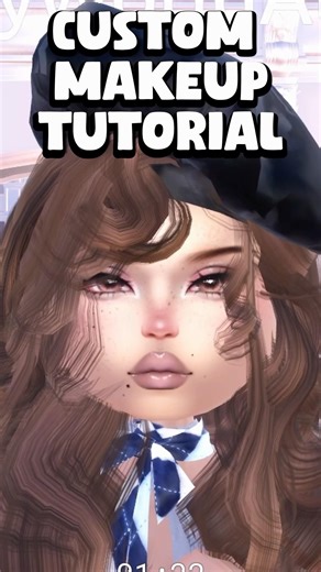 🌺custom makeup tutorial 2.0 #dresstoimpress #roblox #shorts