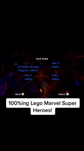 100%ing Lego Marvel Super Heroes!