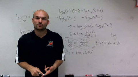 Algebra 2 - Applying the quotient property of logarithms to solve an equation