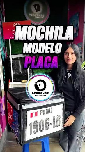 Caja Mochila térmica para delivery | Modelo PLACA