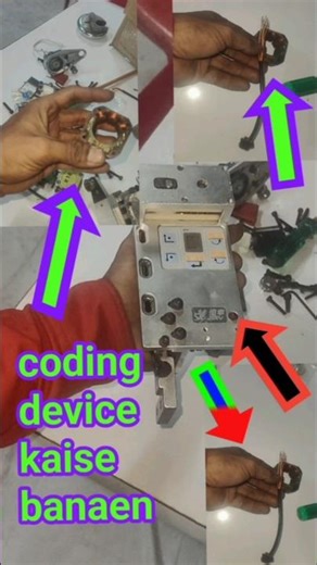 embroidery machine coding device kaise banaen #automobile