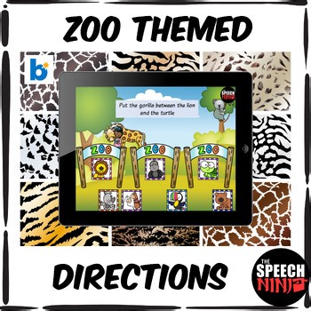 Zoo-Themed Temporal & Sequential Directions with Audio | Speech & Language Game