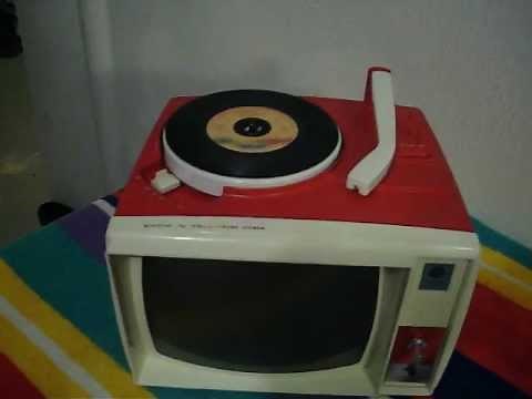 GORGEOUS 60'S GENERAL ELECTRIC SHOW 'N TELL PHONO VIEWER RECORD PLAYER!