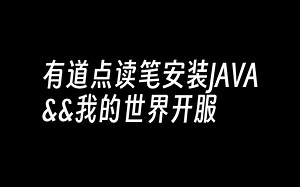 什么？有道点读笔可以安装java开我的世界服务器！
