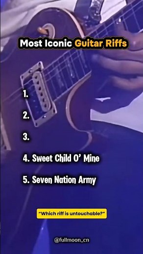 Top 5 Most Iconic Guitar Riffs Ever 🎸🔥