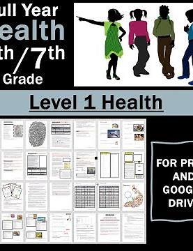 6th Grade Health - 7th Grade Health: Full Year Curriculum + Level 1 Middle School Health
