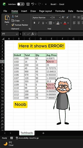 Stop Getting #VALUE! Errors — Use IFERROR Instead 😇