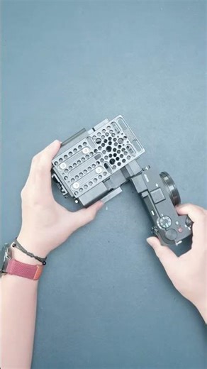 Installing the A7CX cage on Sony A7CII, A7C, A7CR. Shown here with the A6700 camera;