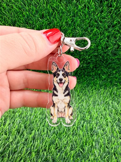 German Shepherd Panda Dog Keychain - Etsy