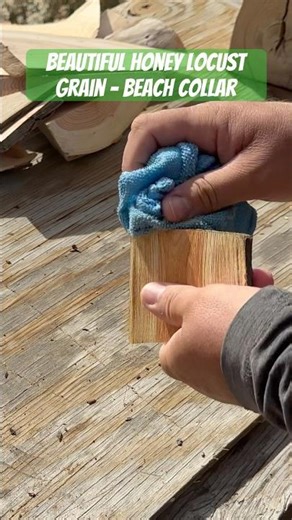 Honey Locust Branch collar grain reveal - #grainpop #liveedgeslab #woodworking #woodprocessing