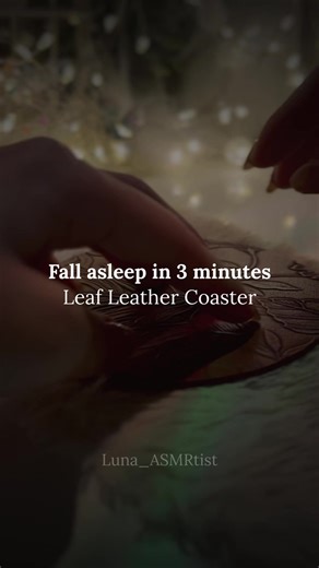 Leaf Leather Coaster Tapping ASMR