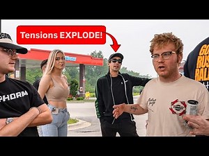 A FIGHT nearly BREAKS OUT, After a BMW Nearly CRASHES INTO SUPERCARS!