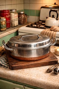 Vintage EKCO Oval Roaster Stainless Steel W Thick Copper Bottom Lid USA Mid Century Cookware - Etsy Canada