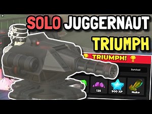 SOLO JUGGERNAUT CHALLENGE MAP TRIUMPH ON LAY BY | Roblox Tower Defense Simulator TDS