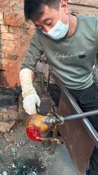 The process of making a glass lucky elephant, a relaxing and therapeutic handmade craft.#shorts