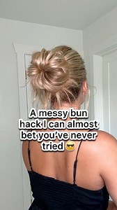 679K views · 2.5K reactions | Sharing again one of my favorite messy bun hacks! This is the perfect bun. It reminds me of a sock bun, without the sock! #messybun #lowbun #easyhairstyles #longhairstyles | Lainey Ostrom | Facebook