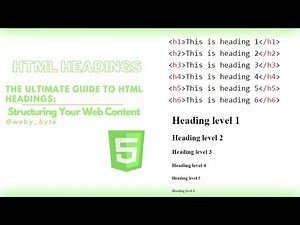 The Ultimate Guide to HTML Headings: Structuring Your Web Content