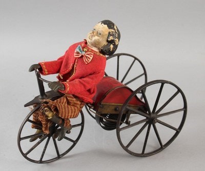 RARE Antique 1870 Stevens Brown American Velocipede Clockwork Tricycle Girl Doll | eBay