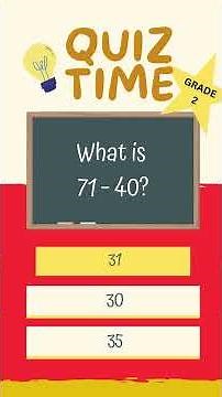Super Math Brain Challenge! | Grade 2 Math Quiz 5