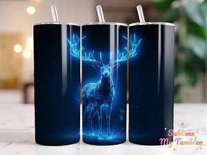 Emballage de gobelet magique Patronus chevreuil : gobelet mince 20 oz sublimation (téléchargement numérique PNG)