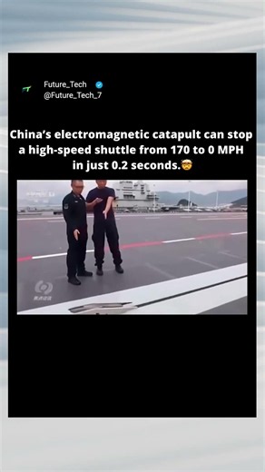 China's Catapult Stops 170 MPH to 0 in Just 0.2 Seconds 😱⚡ #shorts