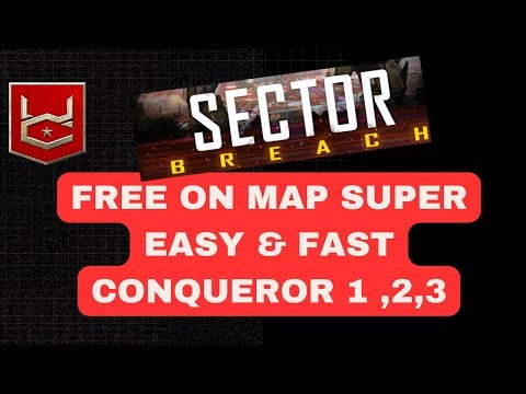 war commander sector breach free on map super easy & fast conqueror 1 ,2,3