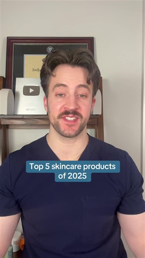 Top 5 skincare products of 2025! I tried hundreds of them, and most were not that great, but these can take your skin to the next level! What were your favorite new products this year? Let me know in the comments ⬇️ #bestof2025 #skincareproducts #dermarkologist #dermatologist #skincaretips
