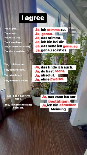 Alternative ways to say Yes in German. #learn #vocabulary #german #deutschland #deutsch #English | Learning German with heart
