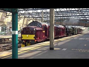 The Class 37 WCRC No.37685 with LNER Class A1 No.60163 'Tornado' was arrived at Carlisle.