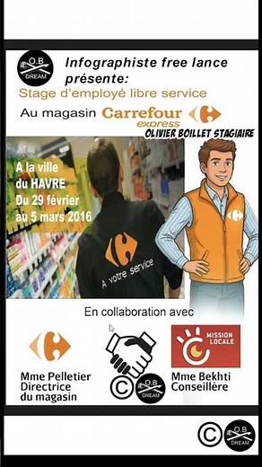 🎨 Rapport de Stage Carrefour Express | Design Graphique & Mise en Page – O.B DREAM