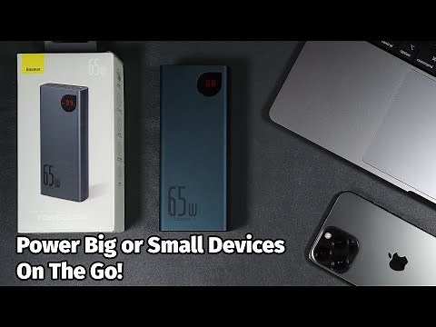 Baseus 65W 20,000 Mah USB C Power Bank - Charges Big & Small Devices!