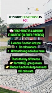 🔥 WINDOW FUNCTIONS IN SQL (FULL & CLEAR EXPLANATION)