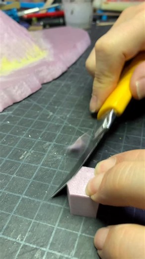 Aardnor Miniatures on Instagram: "Making miniature rocks for my client’s D&D / fantasy terrain project. These guys are made out of pink, XPS Foam and it takes texture so well making it easy to paint. These are so effective - any questions? Cheers! /sean"