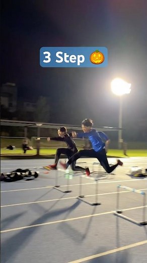 3 Step 🎃#ハードルトレーニング#スプリンター#短距離#トレーニング#体重移動#足首に乗り込む#陸上#みんなで強くなる#チームエムズ#中学生#スプリントチーム