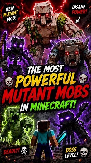 🔥 The Most Powerful Mutant Mobs in Minecraft! 💀🔥 #shorts