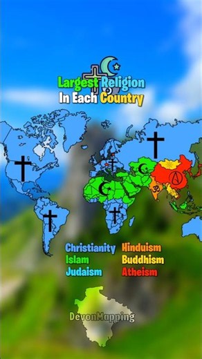 Largest Religion In Each Country!