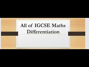 All of IGCSE Maths Differentiation in One Video! | Complete Guide for 2025 Exams & Beyond