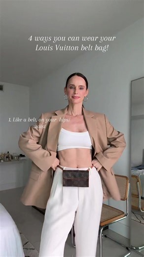 How I styled my vintage Louis Vuitton fanny pack. 4 ways to wear your LV belt bag. #vintagelv #vintagelouisvuitton #louisvuittonbag #louisvuittonbags #vintagebags #vintagedesigner #vintagedesignerbag #lvbeltbag