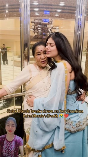Zanai Bhosle gets extremely Emotional on her Grandma death😭💔 #ashabhosle #sadstatus #viral