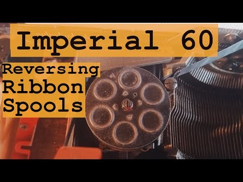 Imperial 60 Typewriter Spools and Ribbon Reverse