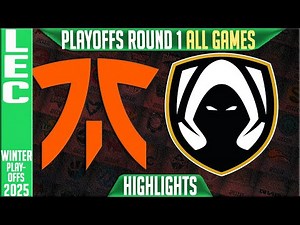FNC vs TH Highlights ALL GAMES | LEC Winter Playoffs R1 2025 Bo3 Fearless | Fnatic vs Team Heretics