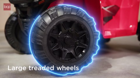 Best Choice Products 12V Kids Ride-On ATV Quad w/ Bluetooth, 2.4mph Max, Treaded Tires, LED Lights, Radio - Red