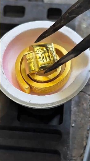 Super Satisfying Gold Melt ✅💯 #shorts #gold #jewelry