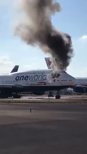 A British Airways Boeing 747 caught fire at Castellon Airport, Spain
